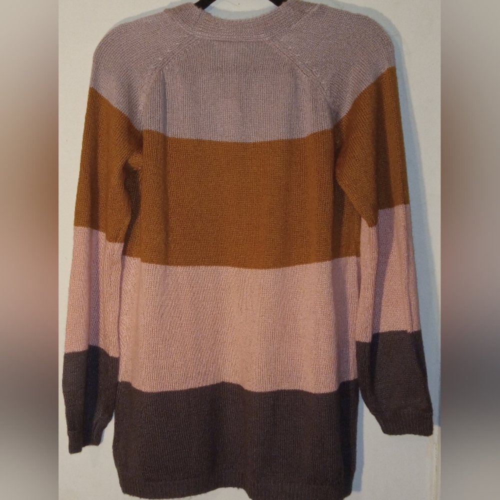 Colorblock Open Front Cardigan - Picture 3 of 4
